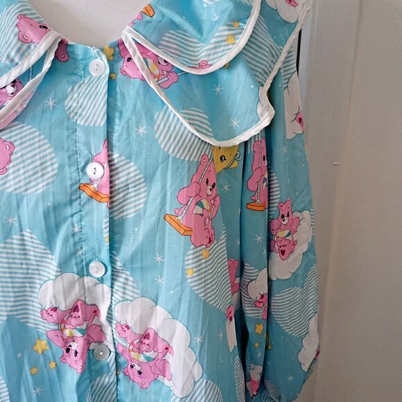 Miss Winny Care Bear Themed 3/4 sleeve housedress with double collar S - Picture 7 of 8